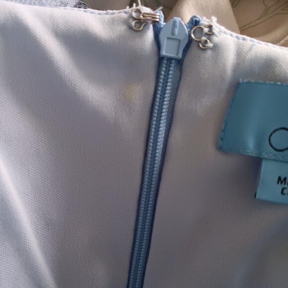 CeCe Blue Floral Lace Fit & Flare Dress 8 - Picture 9 of 11